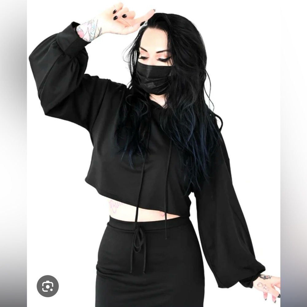 Foxblood on the Go cropped hoodie 2x